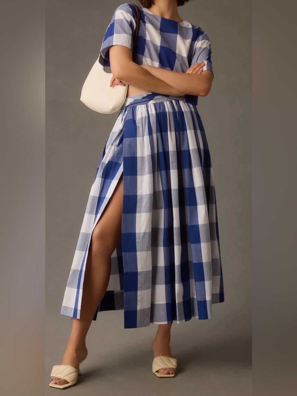 Anthropologie Sunday in Brooklyn Plaid Side-Slit Skirt